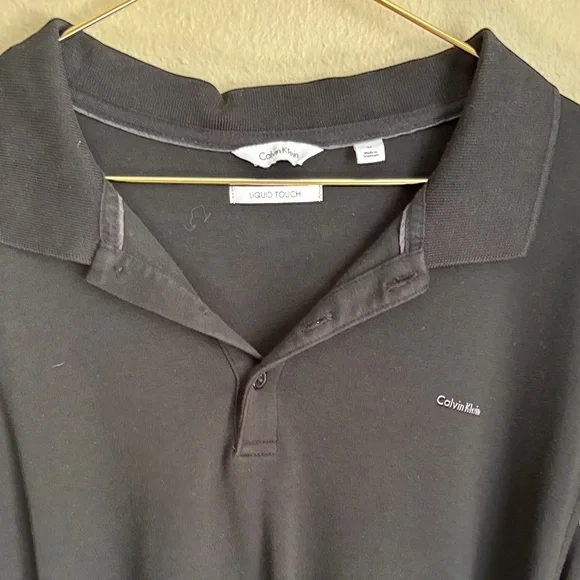 Calvin Klein Men's Black Polo Shirt - Picture 2 of 5